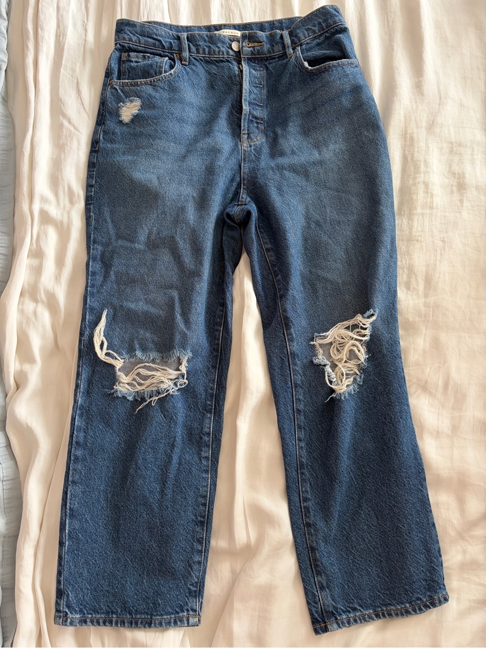 Pacsun High Rise Straight Leg Cropped Jean - size 29/8 short
